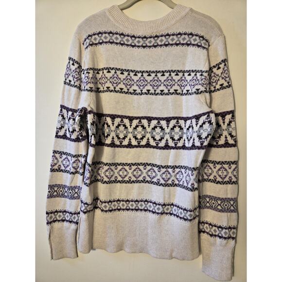 Pendleton Sweater Womens XL Argyle Pullover Cotton Button Detail Colorful - Picture 5 of 9